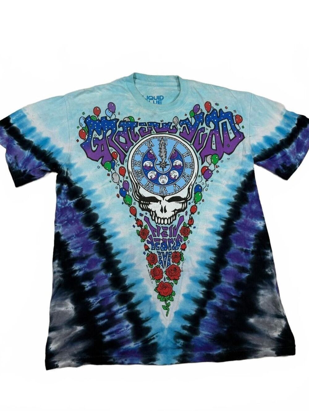 Liquid Blue Modern Grateful Dead Midnight- Hour Tie Dye T-Shirt Size M